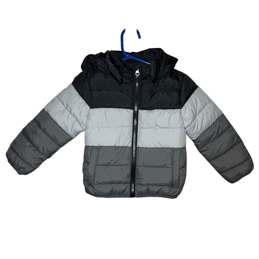 Mighty Mac Puffer Coat Toddler Boys 2T Dark Smoke Gray NWT